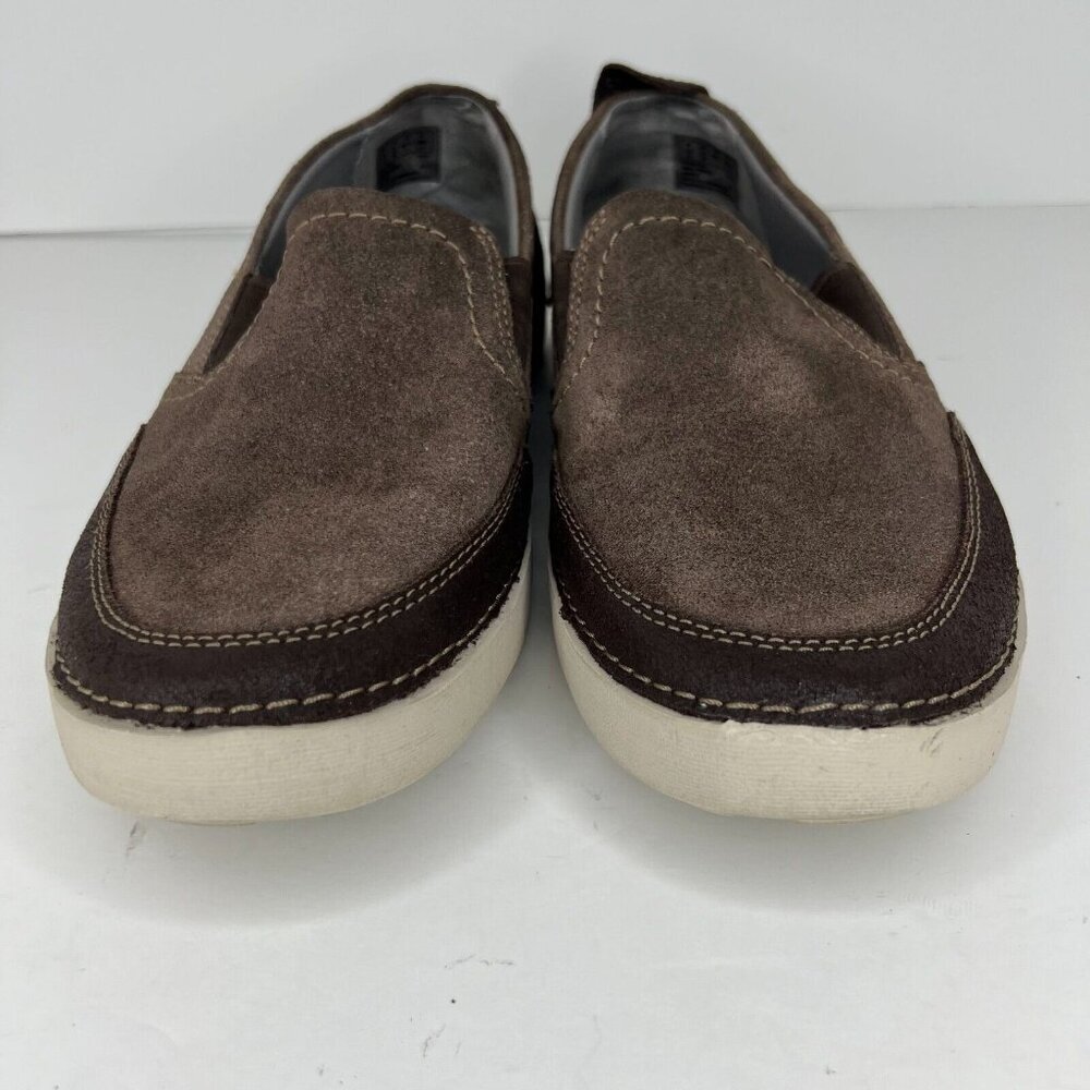 Collection by Clarks Mens 15807 Brown Suede Comfort Slip On Size 11 Loafers - Picture 3 of 9